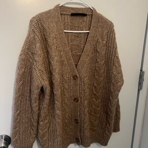 Women's Jenni Kayne Brown Cable Knit Sweater
